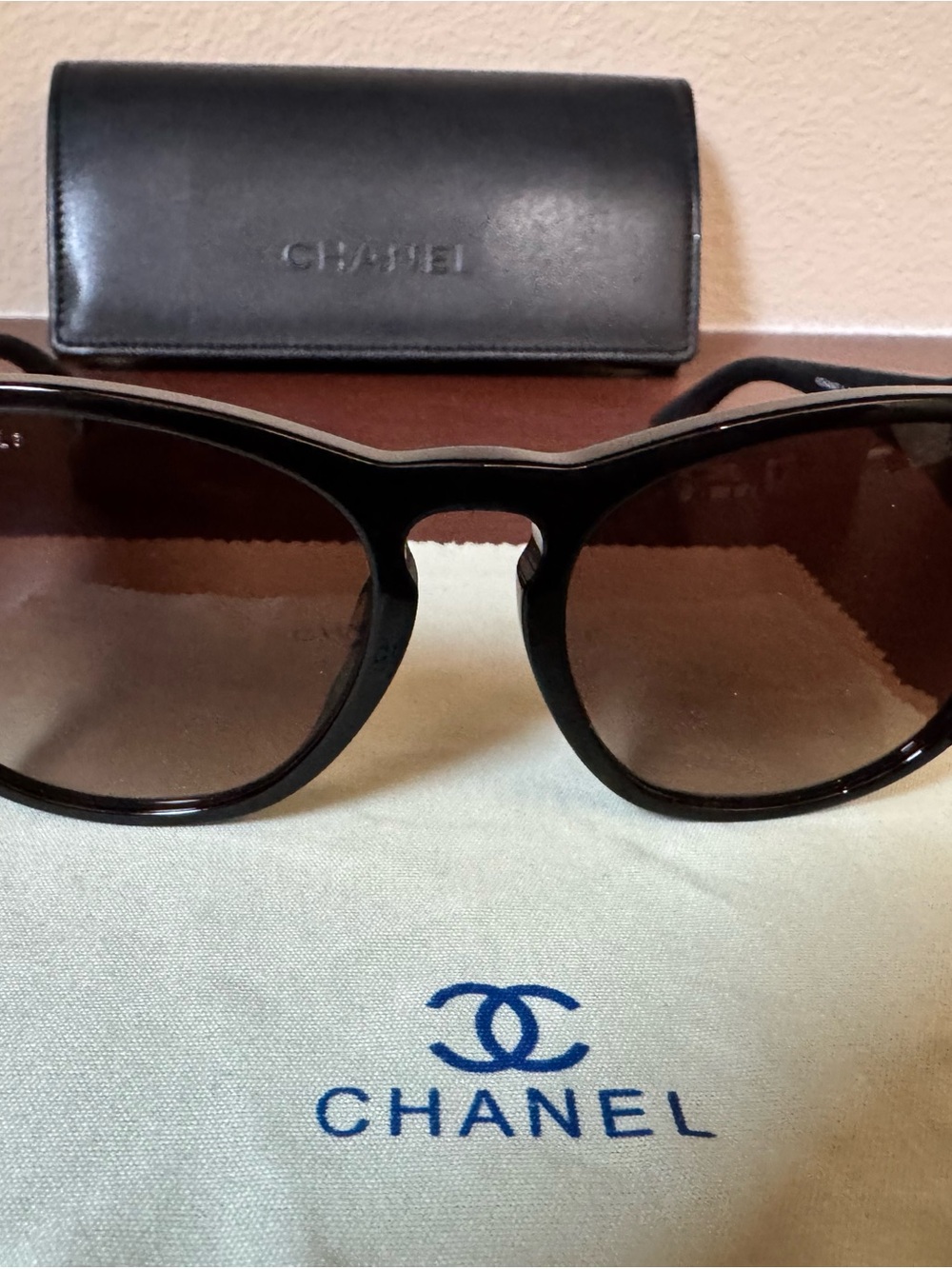 CHANEL 5455-Q-A Crystal CC Sunglasses w/case - Picture 2 of 9